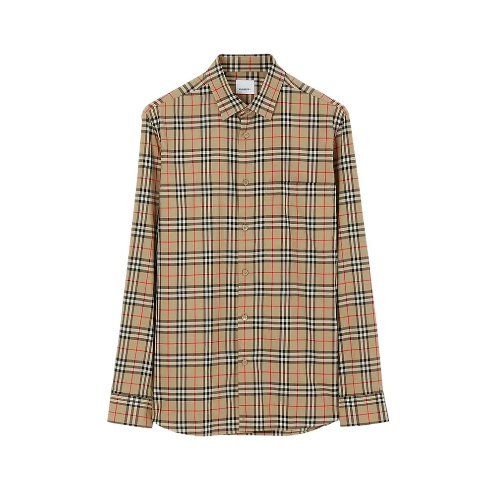 Burberry shirt check clearance