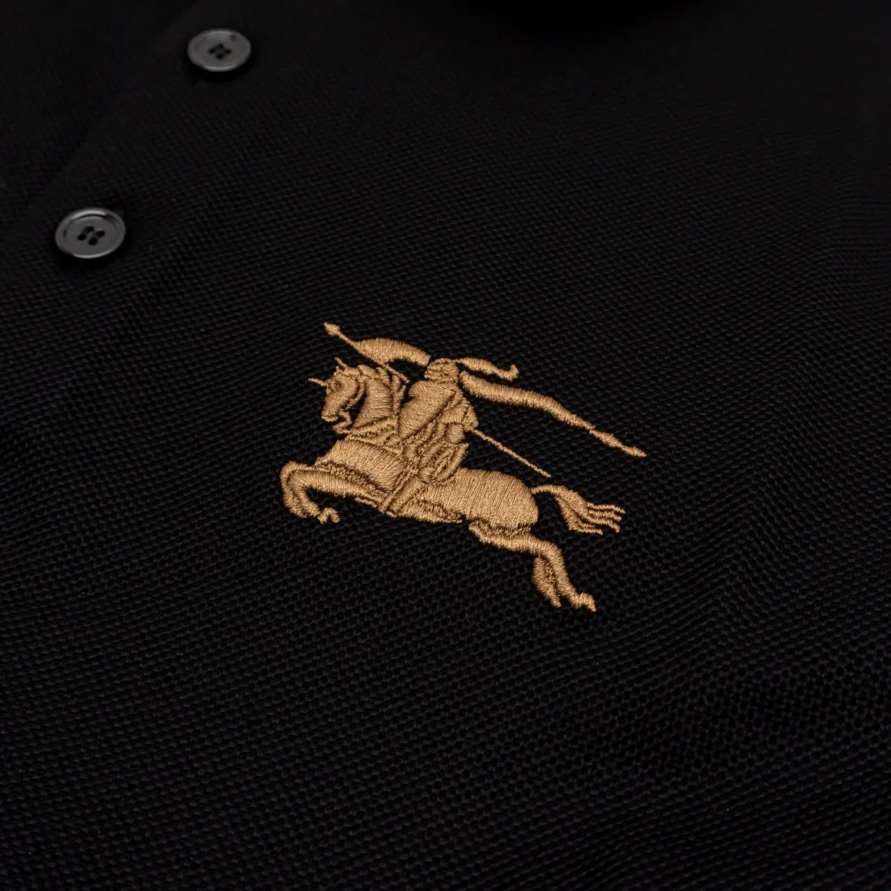 トップス Burberry Big Horse Logo Polo Shirt Burberry Metallic EKD Cotton Polo Shirt Black – voilà.id