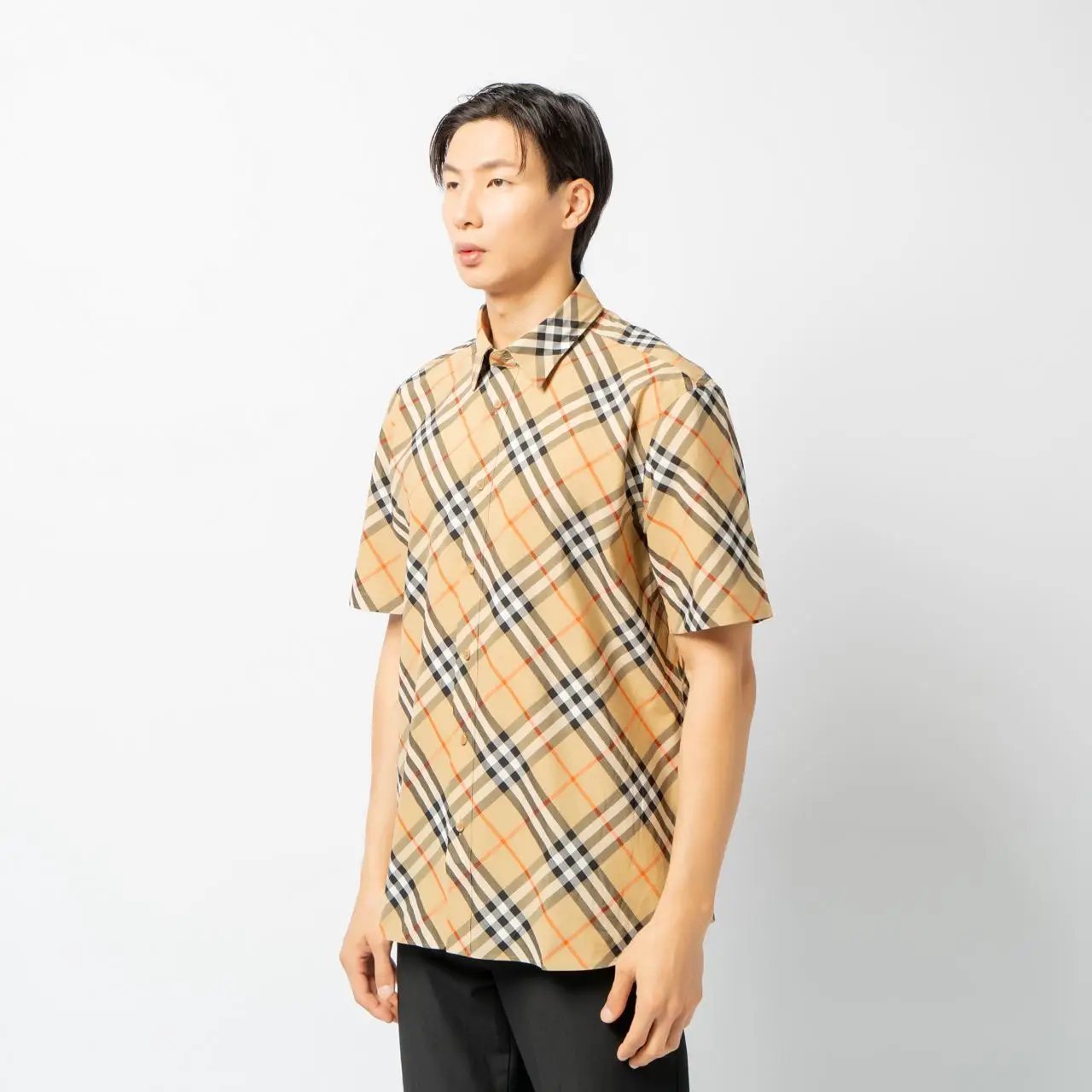 トップス Burberry shirt short sleeve Short sleeve shirt with check pattern | Emporium