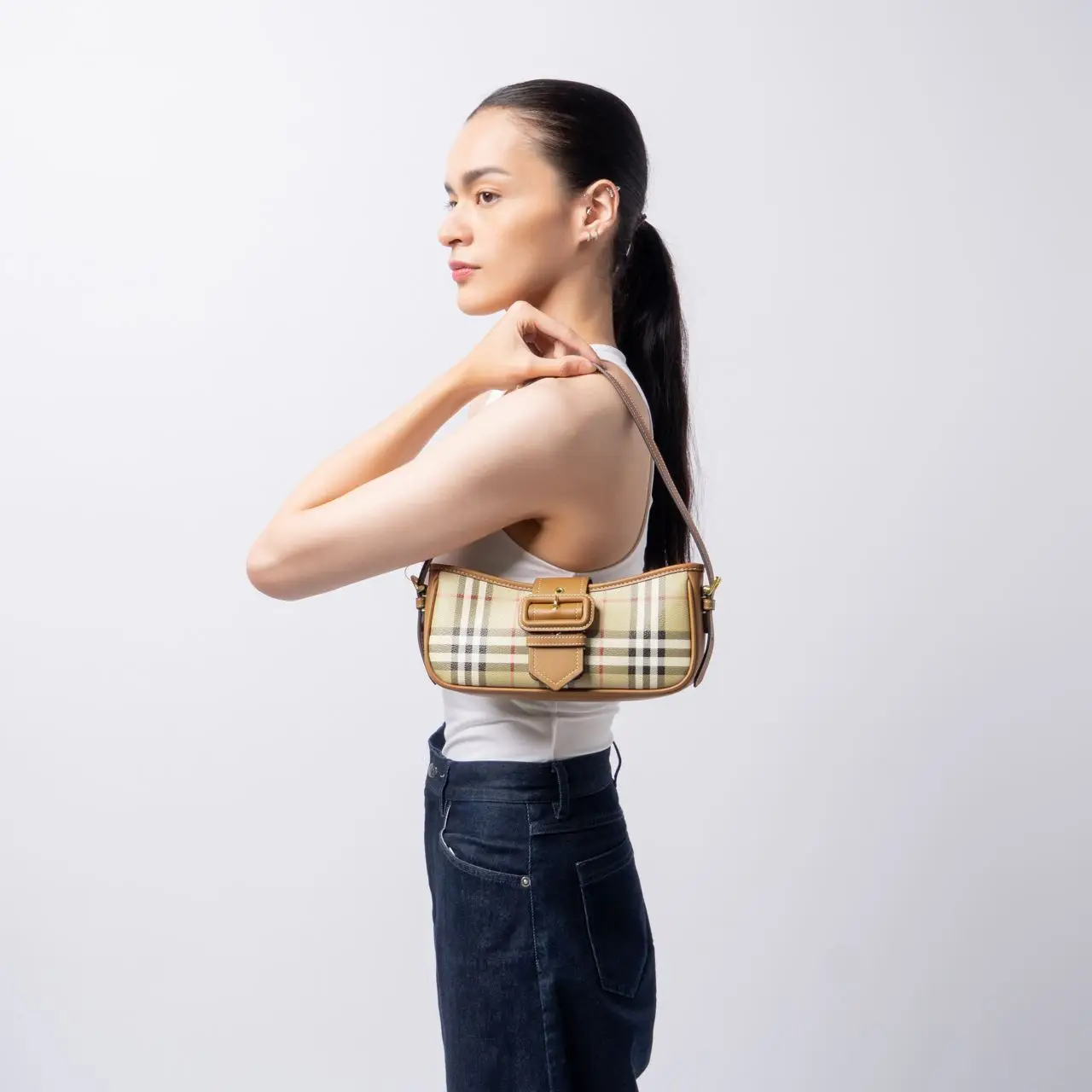 Burberry Vintage Check Shoulder Bag Archive Beige/Briar Brown