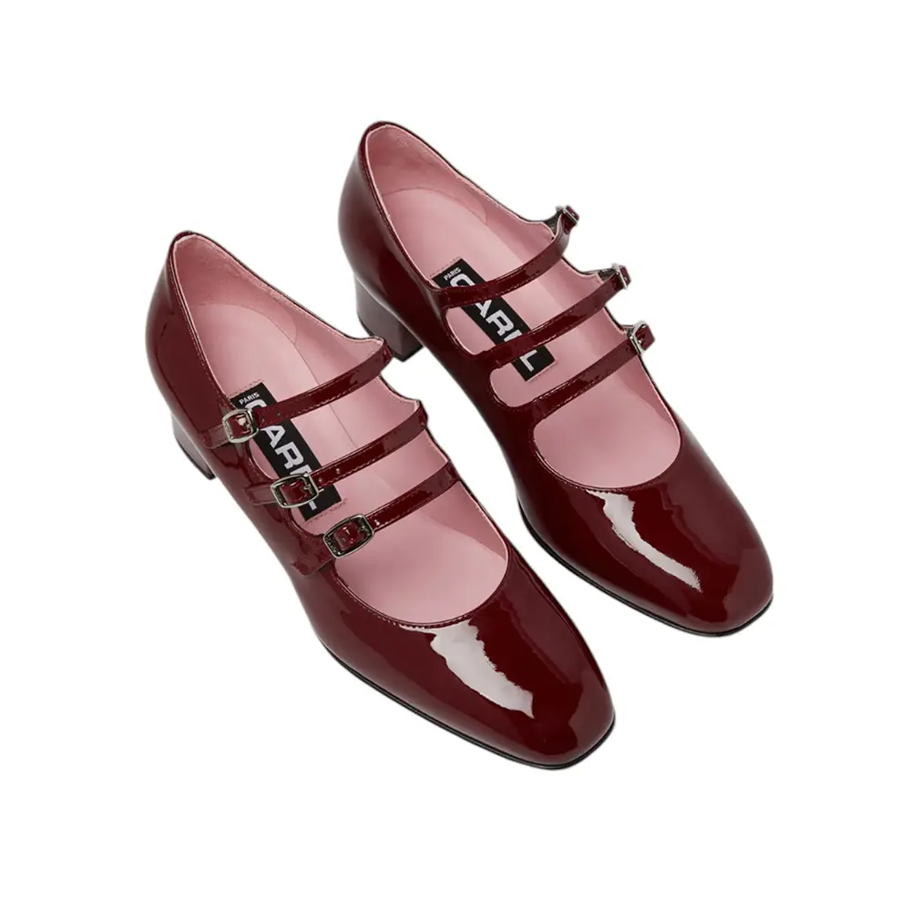 【関税込み】Cecile 25 Sandals - Carel - Leather - Burgundy 関税込み】Cecile 25 Sandals - Carel - Leather - Burgundy