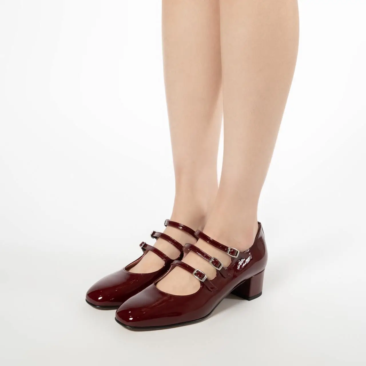 【関税込み】Cecile 25 Sandals - Carel - Leather - Burgundy 関税込み】Cecile 25 Sandals - Carel - Leather - Burgundy