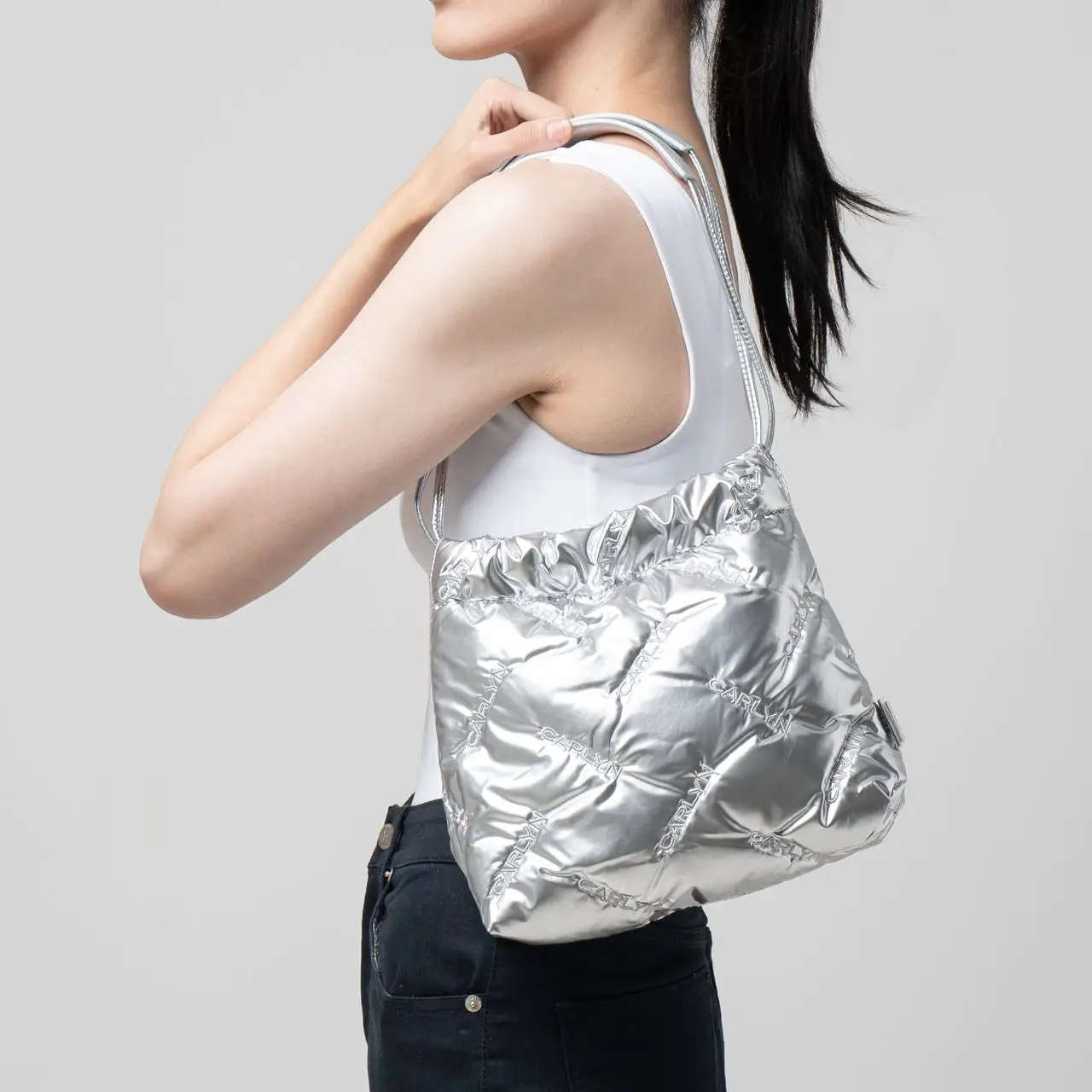 Carlyn Twee Mini Tote Bag Silver – voilà.id