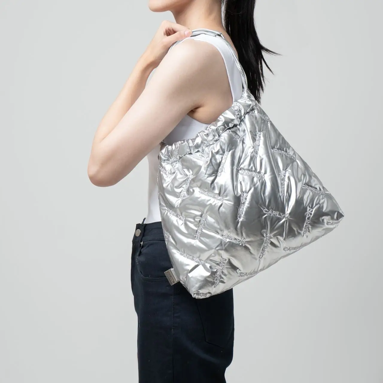 Carlyn Twee Tote Bag Silver – voilà.id