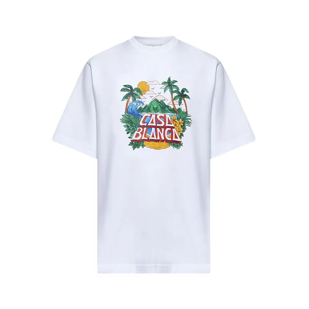 Casablanca Casa Beach Wave T-Shirt White – voilà.id