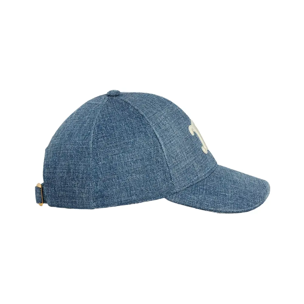 関税込 CELINE triomphe baseball cap in union wash triomphe baseball cap in union wash denim - UNION WASH | CELINE