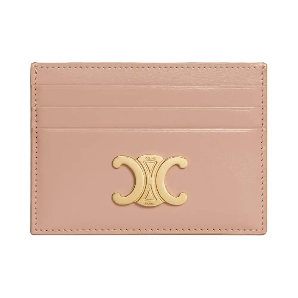 ☆☆CELINE☆☆ 24FW (10B702F19 02GR) Women’s Triope Card Wa TRIOMPHE OVAL BOX IN WICKER AND CALFSKIN - NATURAL / TAN