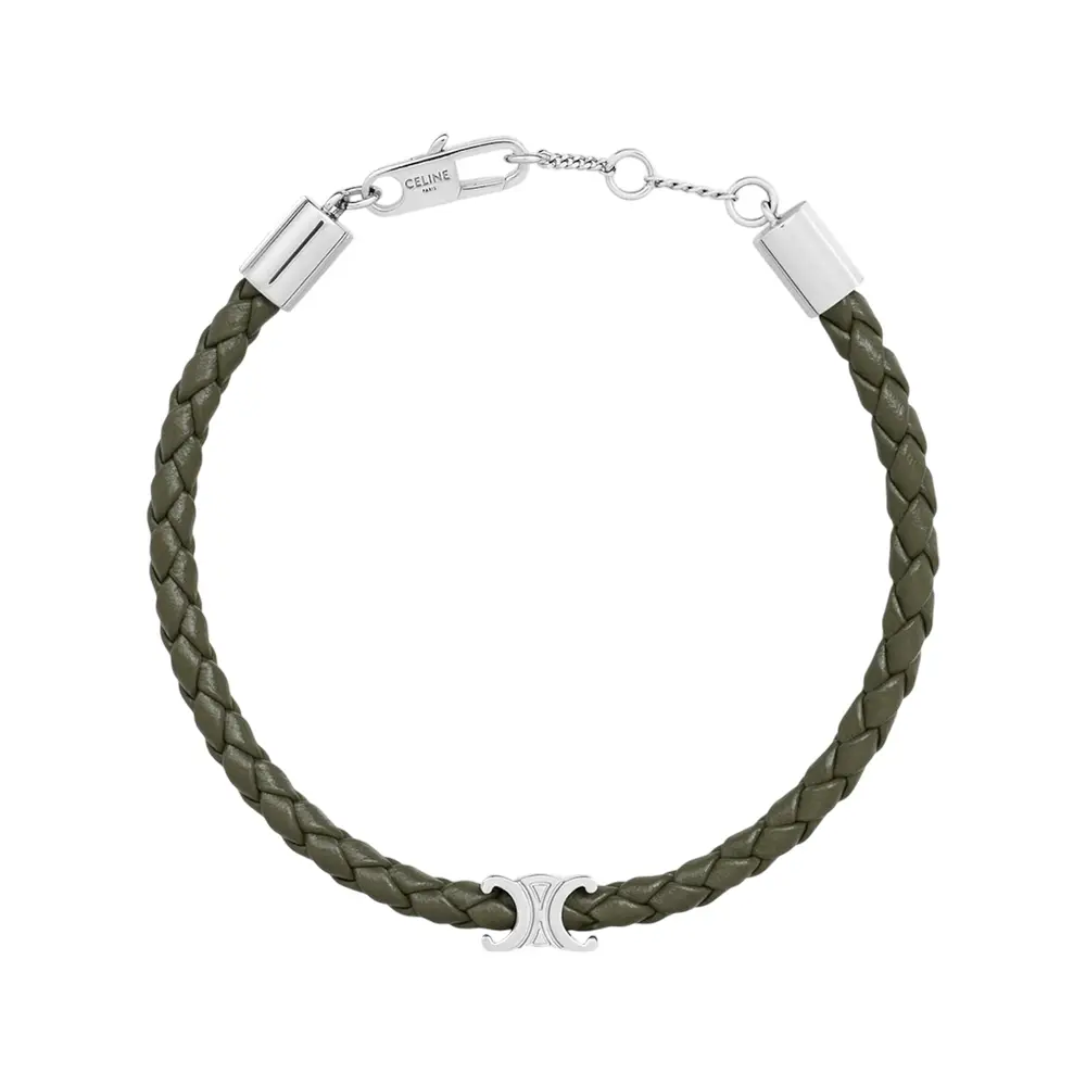 Celine Triomphe Small Gourmette Bracelet in Brass Rhw – voilà.id Celine Triomphe Small Gourmette Bracelet in Brass Rhw – voilà.id