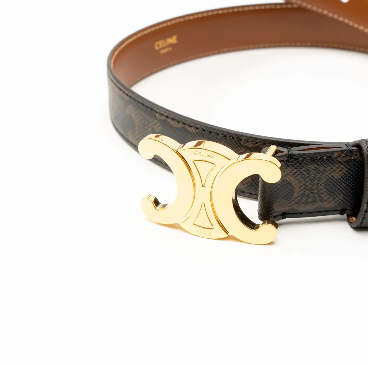 Celine Medium Triomphe Canvas Belt 25mm Tan – voilà.id