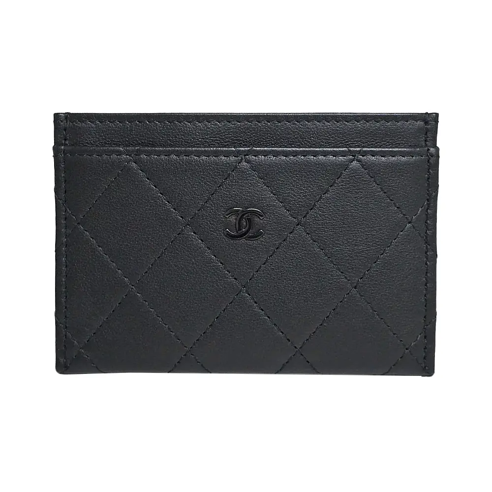 Chanel Classic Card Holder Grained Calfskin Black Ghw – voilà.id