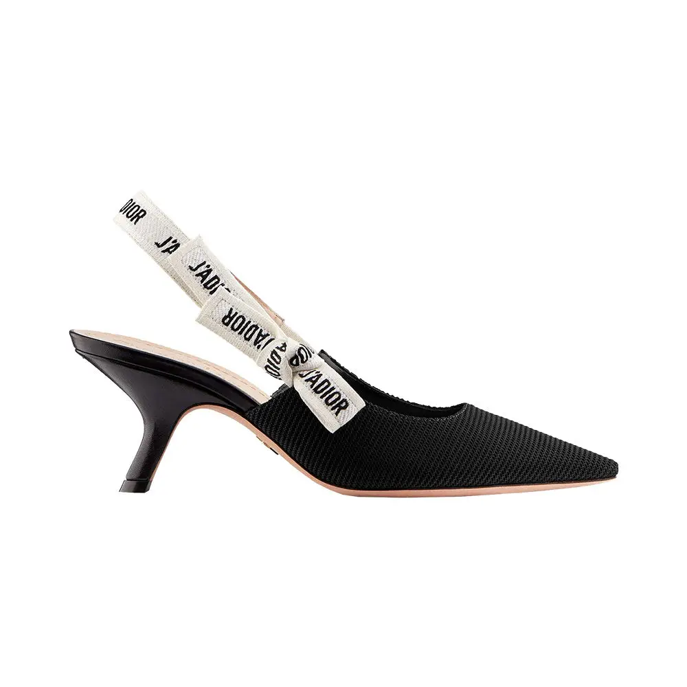 Christian Dior Slingback 65 Heels Technical Fabric Black – voilà.id
