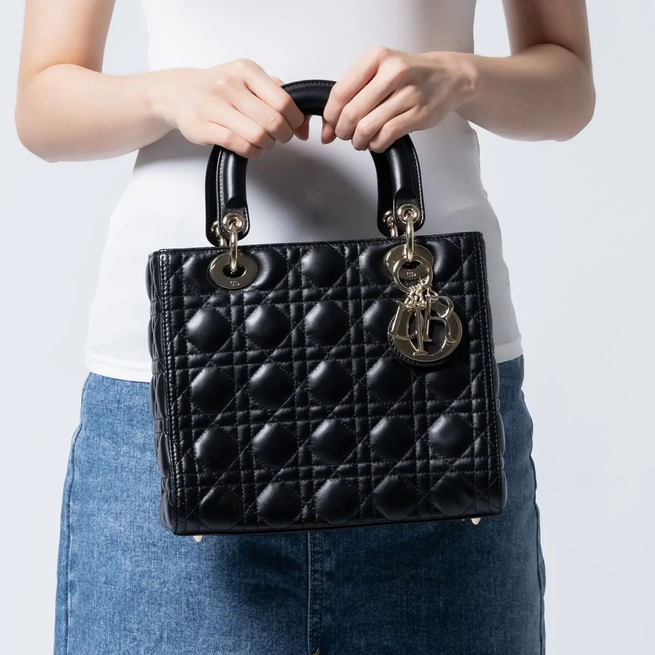 Christian Dior Lady D Medium Lambskin Black – voilà.id