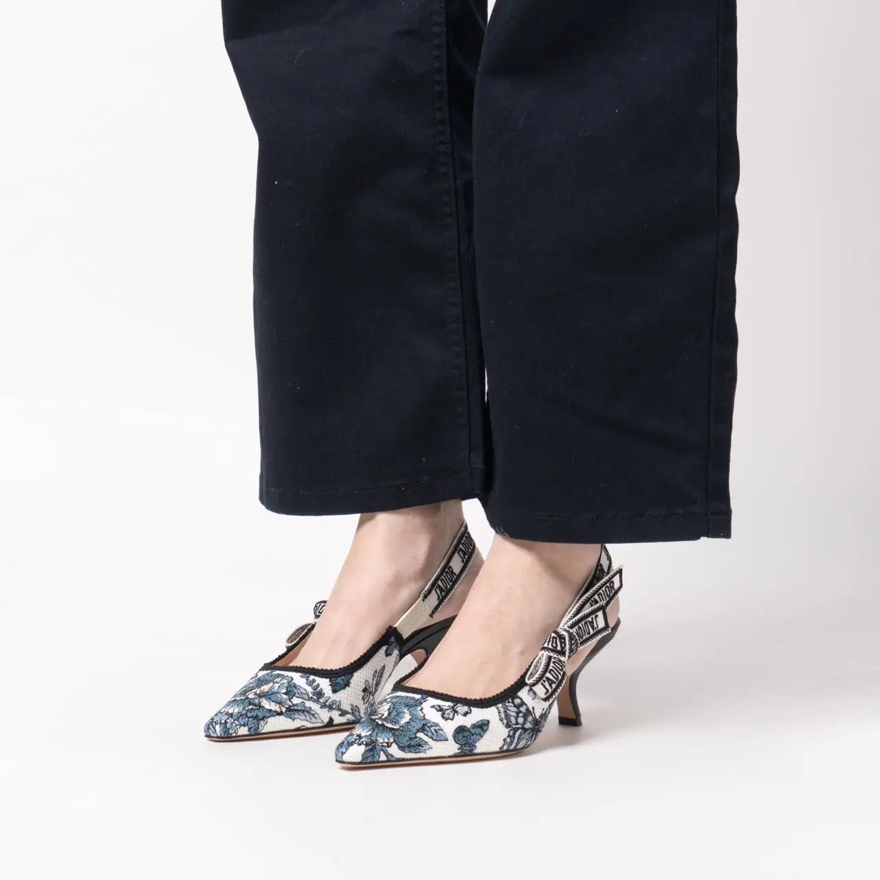 激安特価 Christian Dior Flat Bow 65 Embroidered Toile de Jouy Mexico 靴