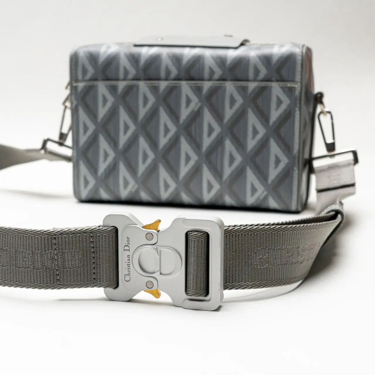 Christian Dior Lingot Bag Diamond Jacquard Canvas and Calfskin