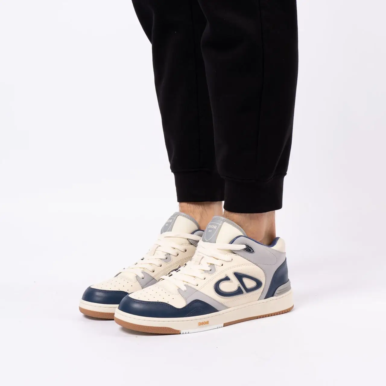 T TEI 【中古品】 DIOR B57 MID TOP CALF DO JACQUARD スニーカー