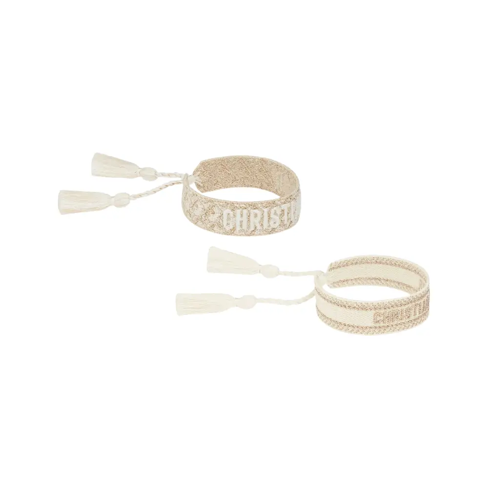 24SS【DIOR 】Christian Dior Bracelet Set クリスタル セット Christian Dior Bracelet Set Oblique Cotton Pale Blue – voilà.id