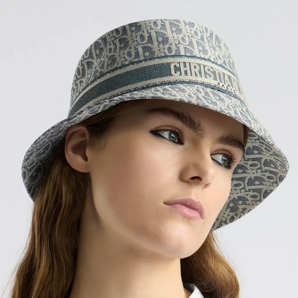 Christian Dior D-Bobby Oblique Small Brim Bucket Hat
