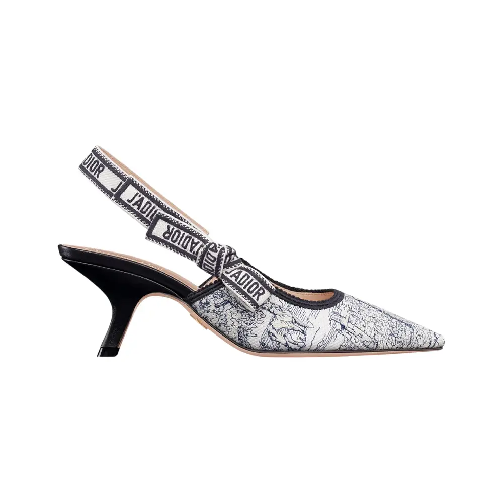 Christian Dior Flat Bow 65 Embroidered Toile de Jouy Mexico Christian Dior Flat Bow 65 Embroidered Toile de Jouy Mexico