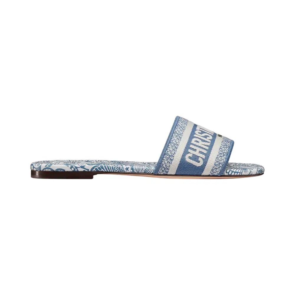 Christian Dior D-Lane Slide with Openwork Microcannage Motif