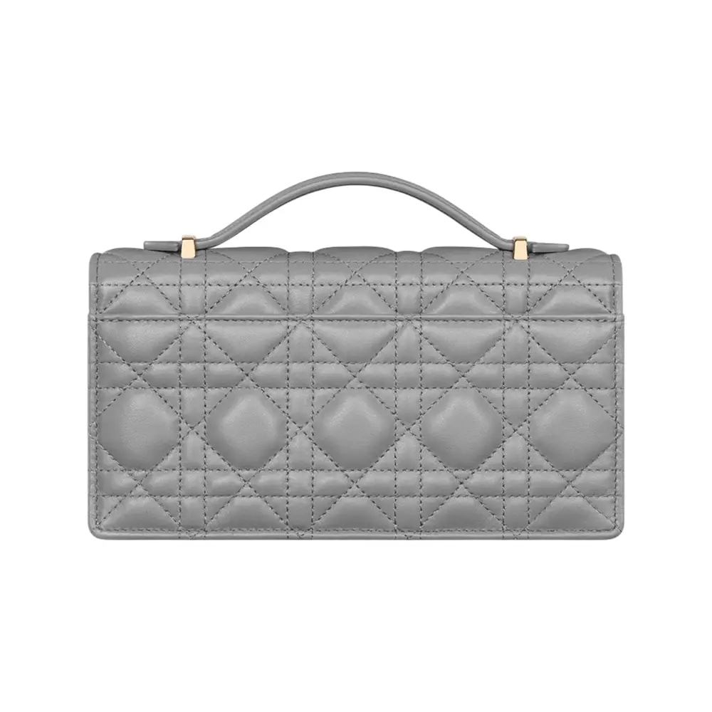 CHRISTIAN DIOR ミッツア　グレー Christian Dior My D Mini Bag Cannage Lambskin Anthracite Gray
