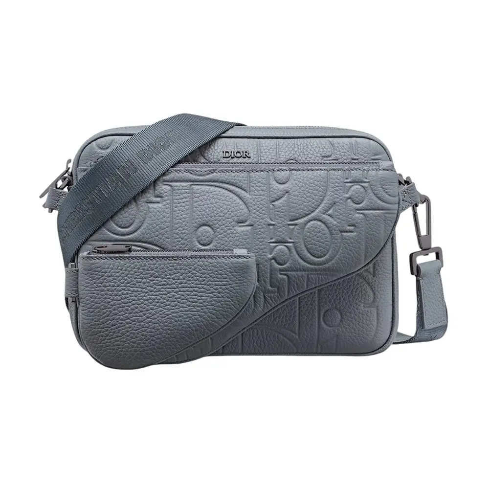 ショルダーバッグ DIOR 1ADPO276LGP_H578 TRIPLE POUCHE SADDLE Dior TEARS Saddle Triple Pouch Denim Blue in Canvas with