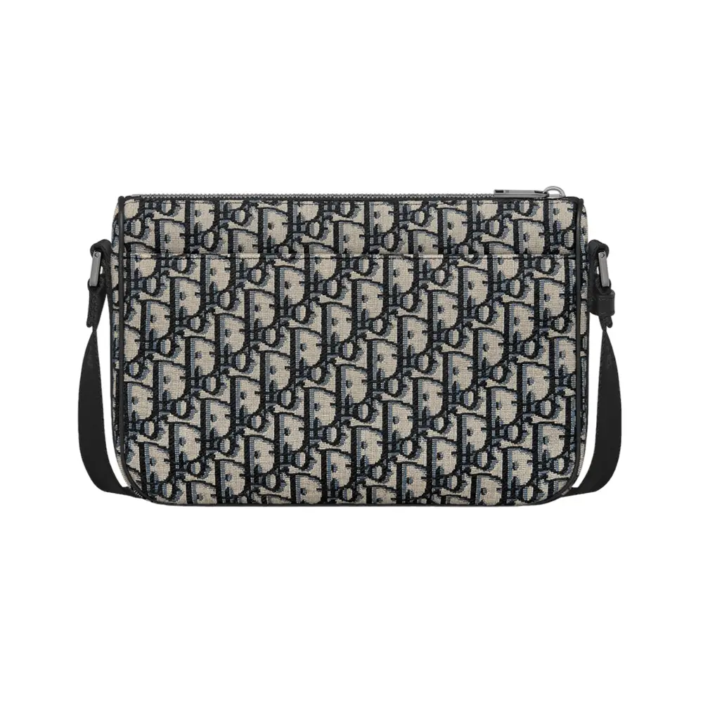 Christian Dior 8 Bag Oblique Jacquard With Strap Beige and Black