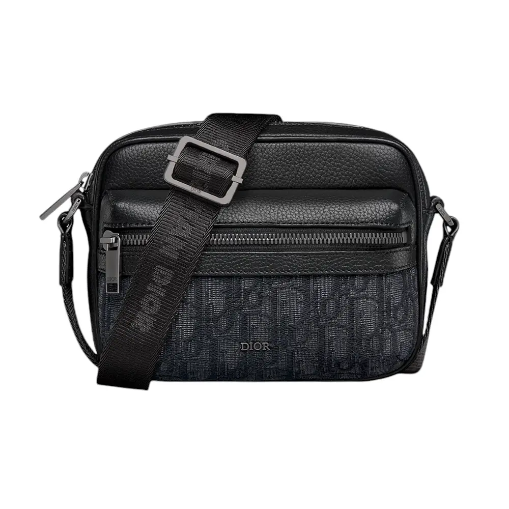 dior ウエストバッグ Dior // Grey Leather Saddle Bag – VSP Consignment