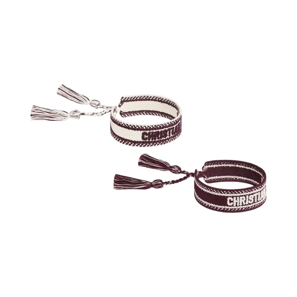 Christian Dior Bracelet Set Oblique Marinière Blue Pink