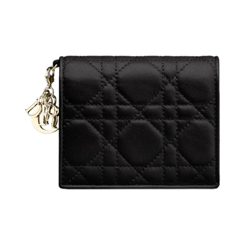 新品【Dior 】Lady Dior mini Wallet Christian Dior Mini Lady D Wallet Black Cannage Lambskin – voilà.id