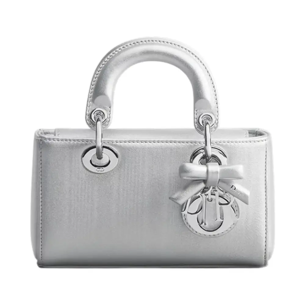 Christian Dior Lady D-Joy Micro Bag Moire-Effect Laminated