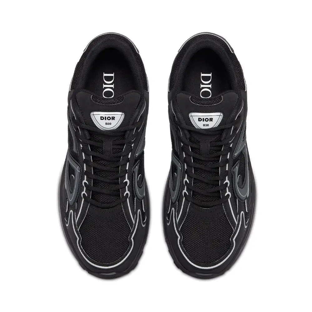 B30 Countdown Sneaker Black Mesh and Black Technical Fabric