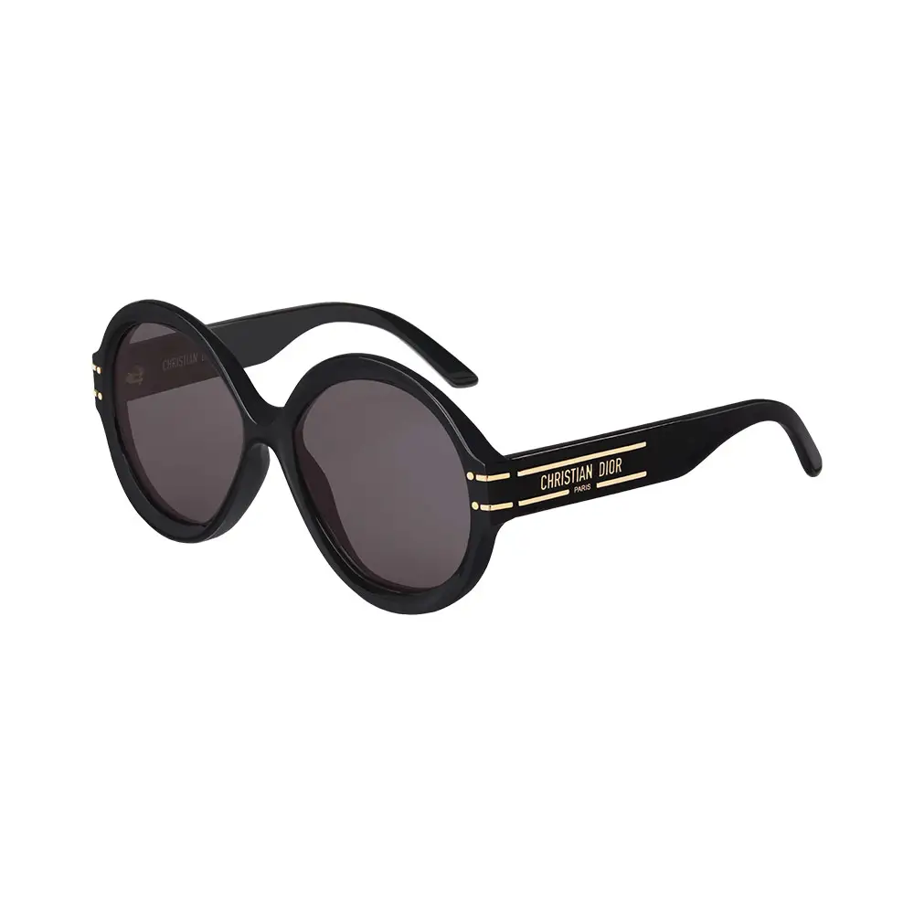 Dior black round sunglasses discount