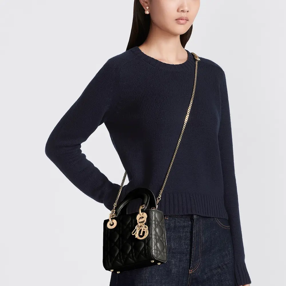 Mini lady dior lambskin bag outlet