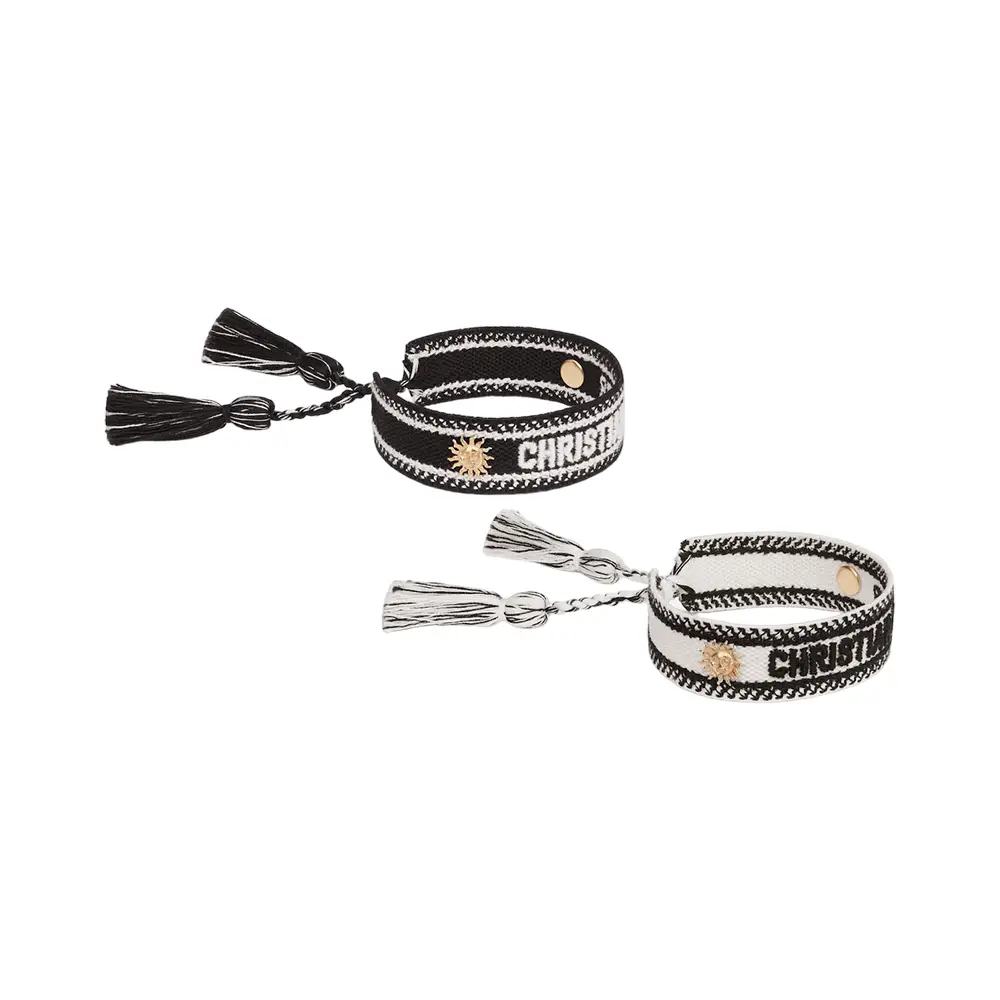 ブレスレット Christian Dior B2260WOMRS 020 JADIOR WOVEN BRACELET NER Christian Dior JADIOR woven bracelet Eggshell Dark blue