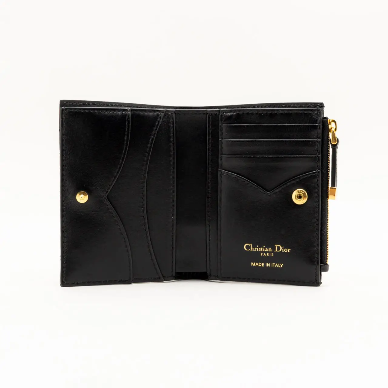 正規品★DIOR J'Adior Jolie Dahlia Dior Caro Dahlia Wallet Sand-Colored Supple Cannage Calfskin