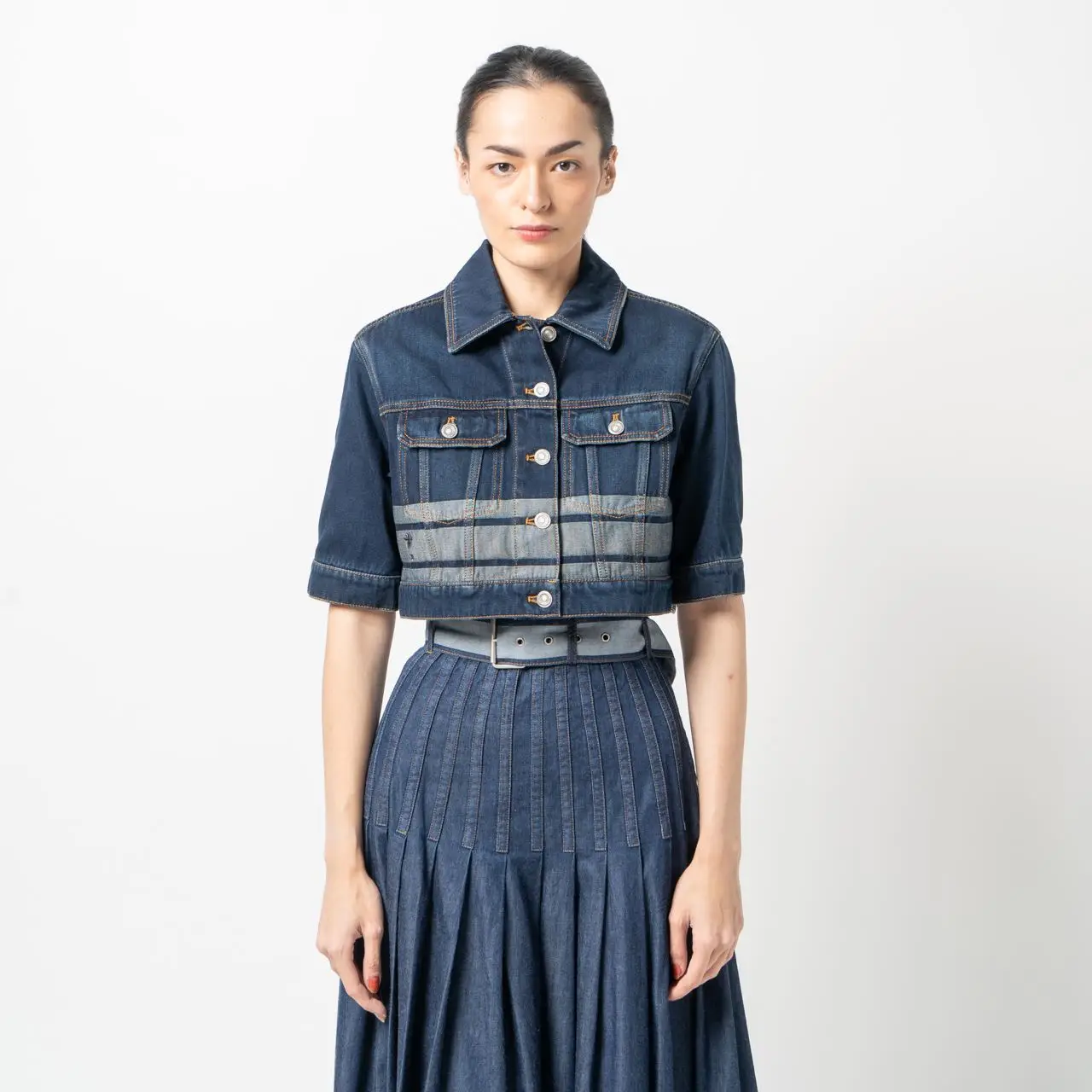 Christian Dior Denim Couture Cropped Jacket Denim Blue