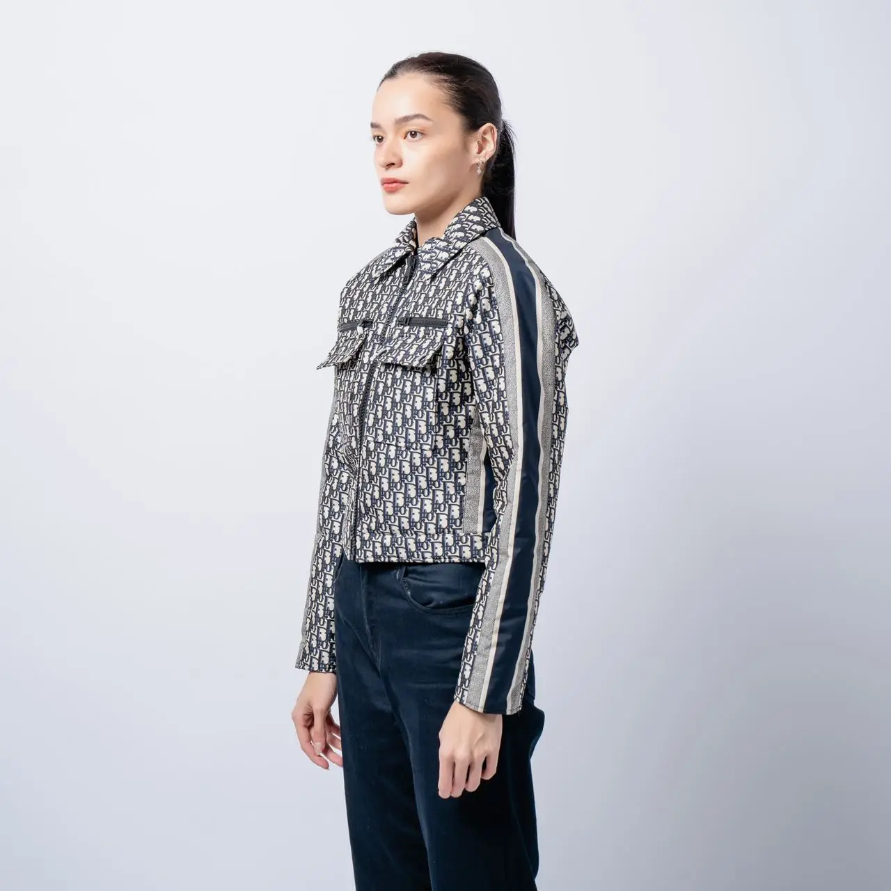 Christian Dior Reversible Cropped Quilted Jacket Oblique