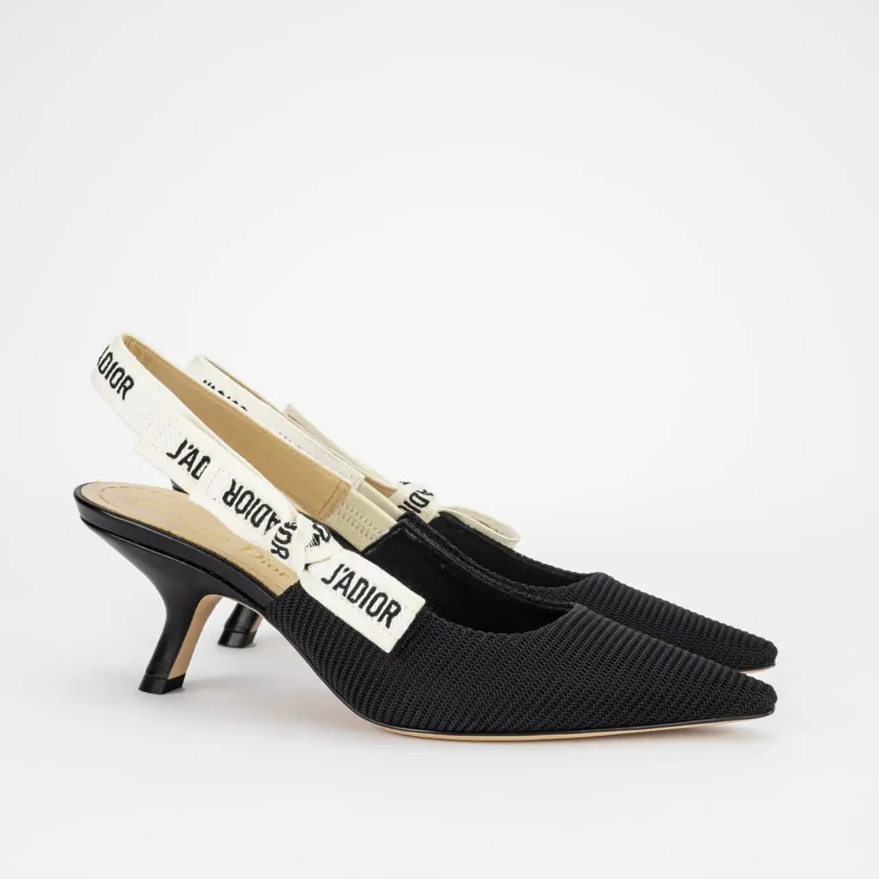 Christian Dior Slingback 65 Heels Technical Fabric Black – voilà.id