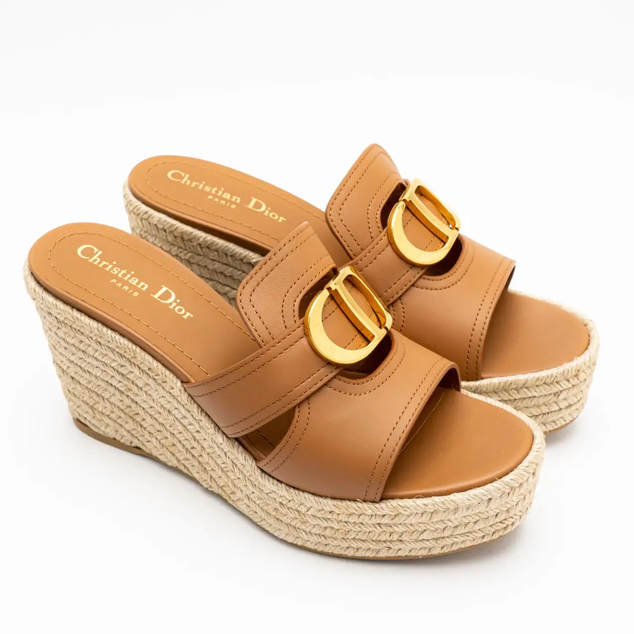【これからの季節に♪】Dior 30 Montaigne ウェッジスライド 30 Montaigne Wedge Slide Black Calfskin | DIOR