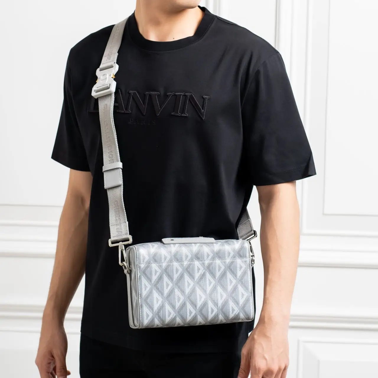 Christian Dior Lingot Bag Diamond Jacquard Canvas and