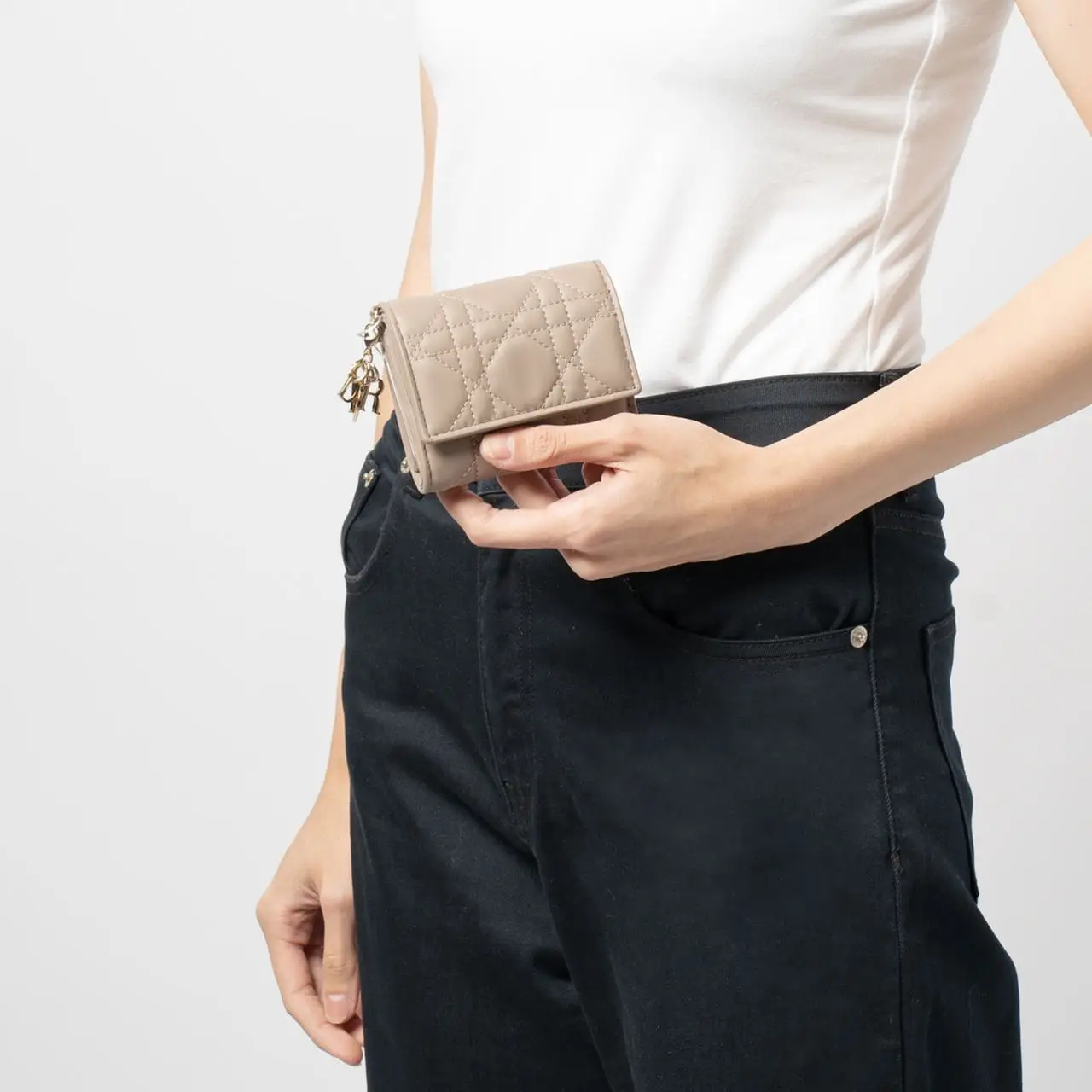 Christian Dior Lady D Lotus Lambskin Wallet Taupe – voilà.id