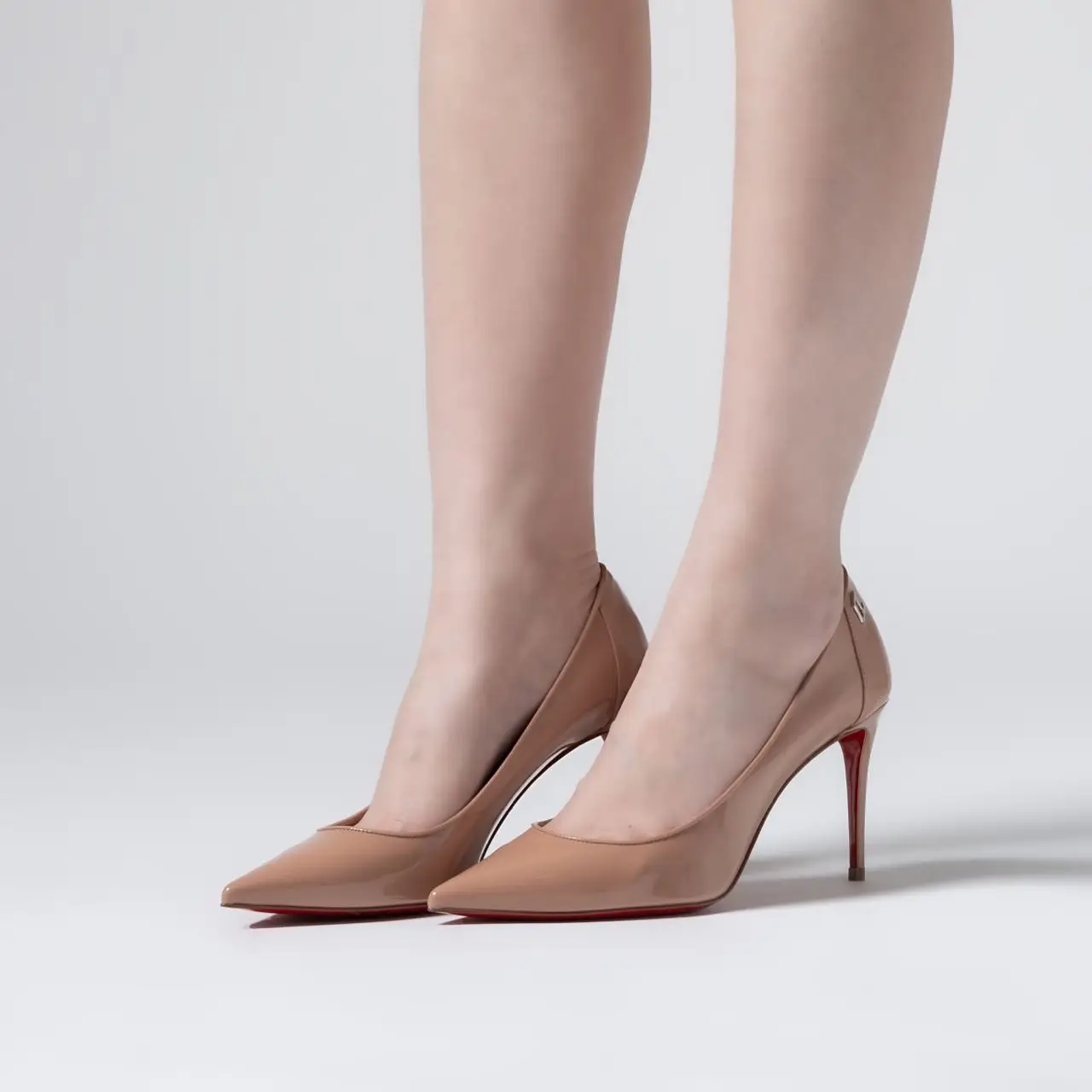 Christian Louboutin Sporty Kate 85 Pumps Patent Leather Nude Christian Louboutin Sporty Kate 85 Pumps Patent Leather Nude