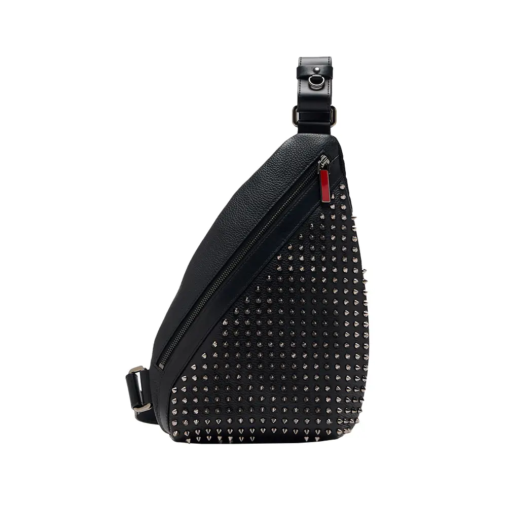 Christian Louboutin Funky One Sling Backpack Spikes Black