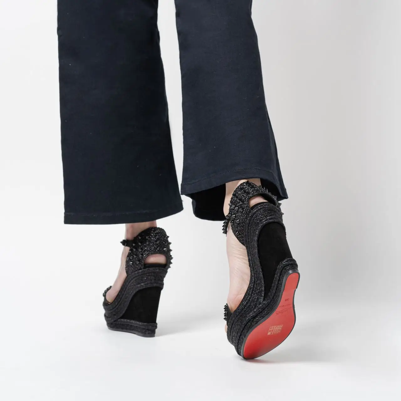 Christian Louboutin Madmonica 120 Wedges Black – voilà.id