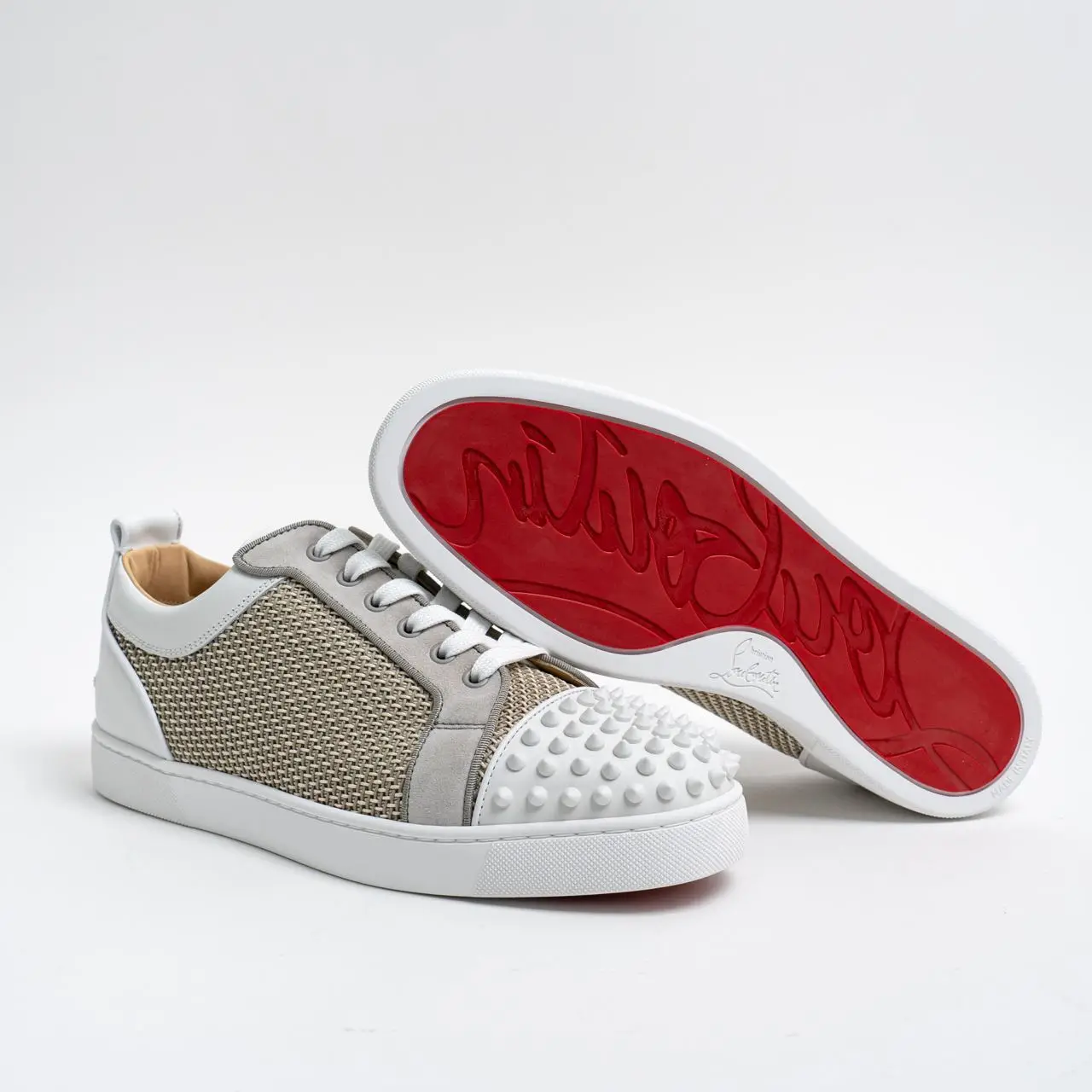 Louboutin low top grey best sale