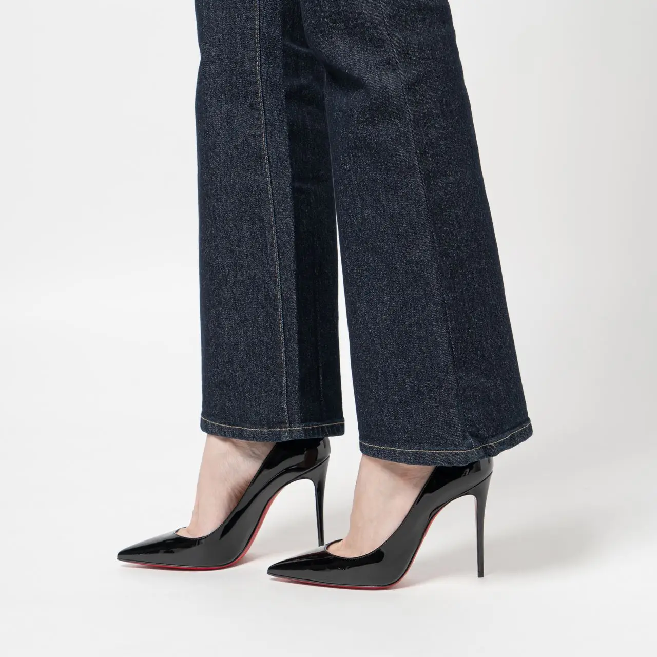 Christian Louboutin Kate 100 Patent Leather Pumps Black – voilà.id