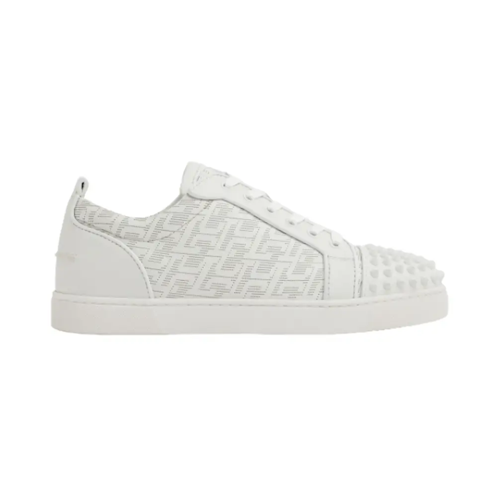 Louboutin junior spike white hotsell