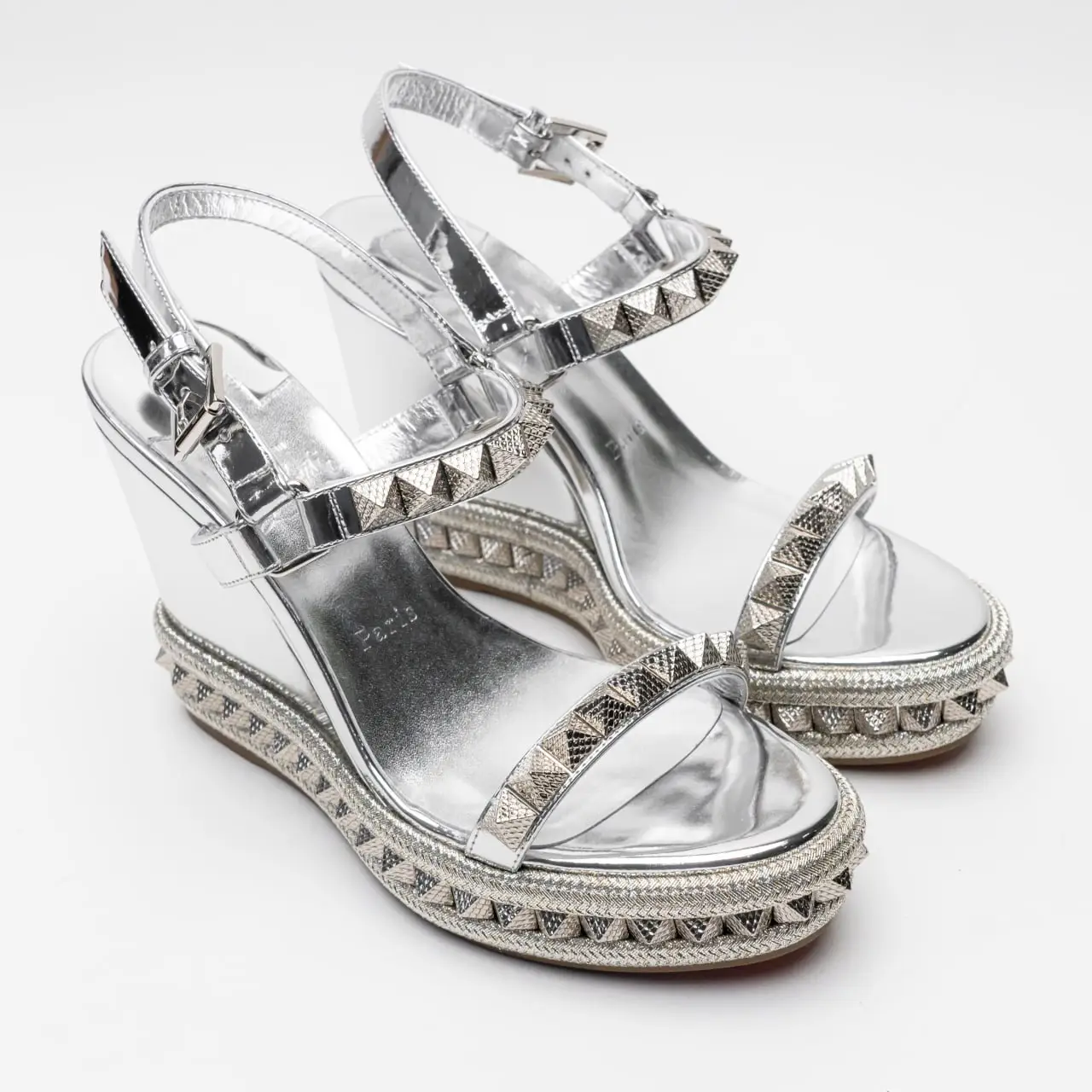 Christian Louboutin Pyraclou 110 Spikes Wedges Specchio Christian Louboutin Pyraclou 110 Spikes Wedges Specchio