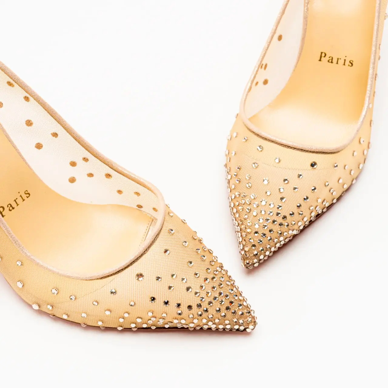 Christian Louboutin Follies Strass 85 Crystal Mesh Pumps Christian Louboutin Follies Strass 85 Crystal Mesh Pumps