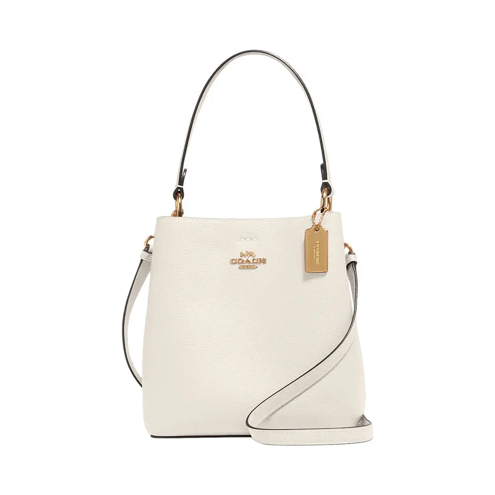 激安 COACH★Small Town Bucket Bag 1011 Coach 1011 Small Town Bucket Leather Bag Strawberry Haze